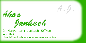 akos jankech business card